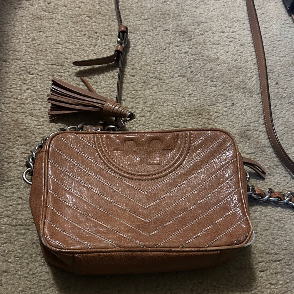 Tory Burch Tan Leather Crossbody Bag